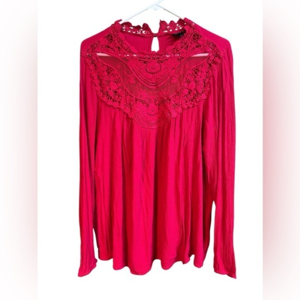 Torrid Women’s Crinkle Gauze Crotchet Top 2